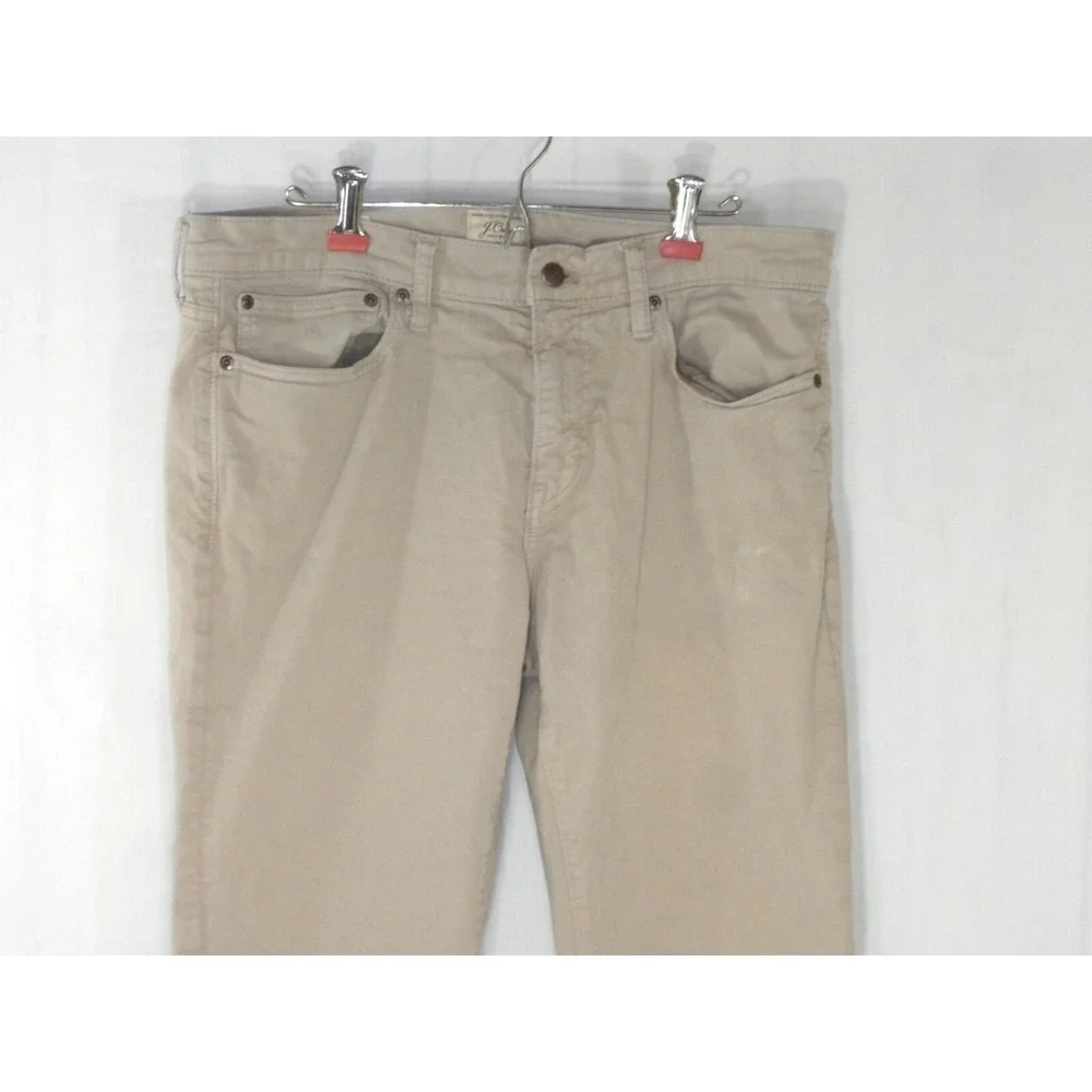 J Crew Pants Mens 34x34 Beige 484 Stretch Chino Slim‎ Fit Tapered Leg Jeans